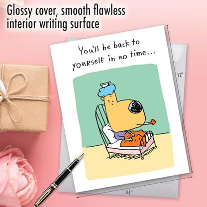 NobleWorks Jumbo Funny Get Well Card w/Envelope Old Self Cartoon J9657 - style: Old Self