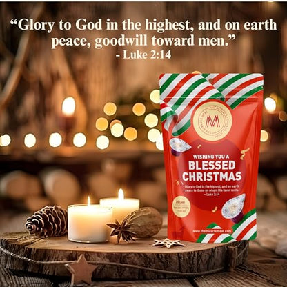 Christmas Edition Communion Cups | The Miracle Meal – 25 Pre-Filled Cups with Juice & Wafer | Celebrate Faith & Joy