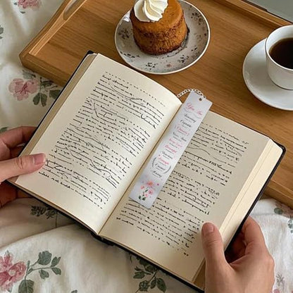 Christian Metal Bookmark and Pen, Inspirational Metal Book Mark for Women - style: Christian, Pink