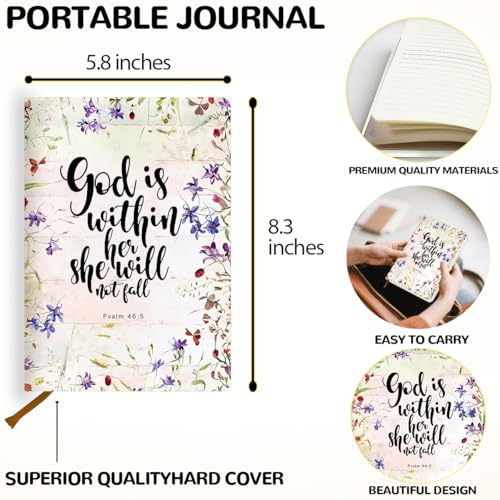 Lovdazzles Bible Flower Leather Lined Journal 200 Pages A5 Ruled Notebooks - color: Multi 1562