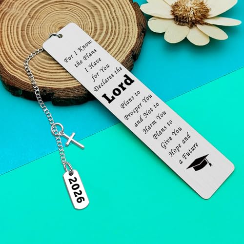 Class of 2026 Graduation Gifts Bible Verse Bookmark Religious Christian Gift First Communion Gifts Inspirational Presents for Daughter Son Reading Lovers Gift Religious Scripture Present for Friend