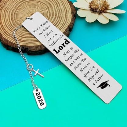 Class of 2026 Graduation Gifts Bible Verse Bookmark Religious Christian Gift First Communion Gifts Inspirational Presents for Daughter Son Reading Lovers Gift Religious Scripture Present for Friend