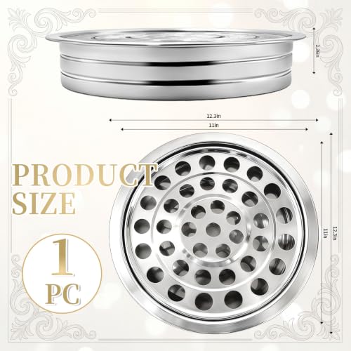 Stainless Steel Communion Tray, 40 Cup Openings, Stackable Silver Church Communion Cup Holder for Worship Services, Holy Communion Supplies, 1 Tray Only, Cups and Lid Not Included - color: Silver