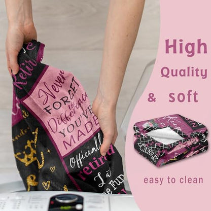 Lcobion Retirement Gift for Woman, Retirement Blanket 50" X 60" - color: Retirement Gifts, size: 60"*50"