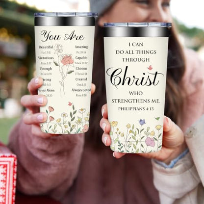 Fufandi Christian Gifts for Women - Religious Inspirational Gifts for Women - color: Christian Beige