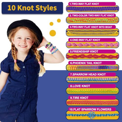 VERTOY Friendship Bracelet Making Kit for Girls - Cool Arts and Crafts Toys for 6 7 8 9 10 11 12 Years Old, Bracelet String and Rewarding Activity, Best Birthday Gifts for Teen Girls - color: Green