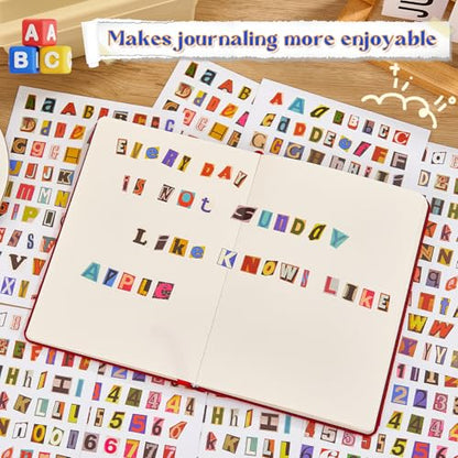 800Pcs Magazine Letter Stickers, Number Alphabet for Journal Scrapbook - color: Letter Stickers