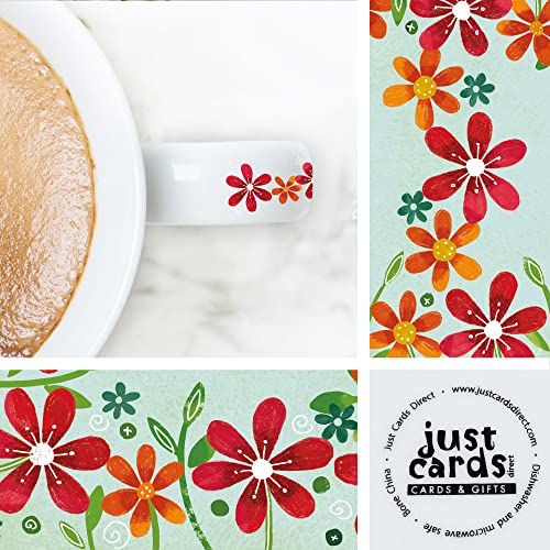 Christian Coffee Mug with Gift Box, 12 oz Ceramic, with Bible Verse - color: Green / Joy