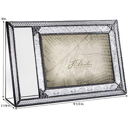 J Devlin Glass Art 4x6 Personalized First Communion Picture Frame — Clear Vintage Glass, Engraved Name & Date, Keepsake Gift for Girl or Boy