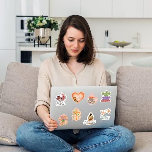 Bible Verse Stickers 100 Pcs Holographic Shiny Christian Verse Sticker Pack