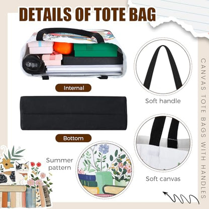 10 Pcs Book Lover Tote Bag Bulk Bookish Librarian Reader Gift, Classic - style: Classic