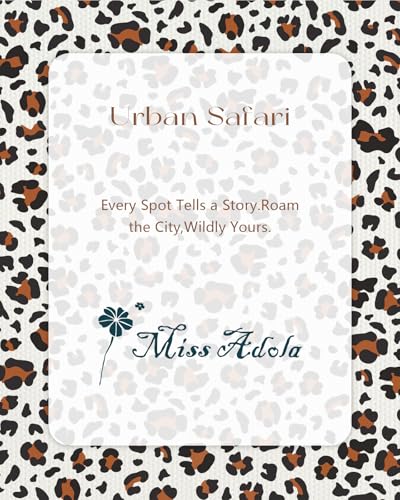 Miss Adola Canvas Tote Bag with Zipper for Women - color: Leopard Print