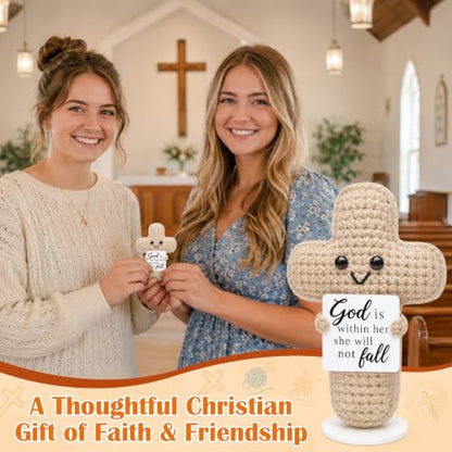 Christian Faith Gifts for Women, Christmas Birthday Gifts, Crochet Cross
