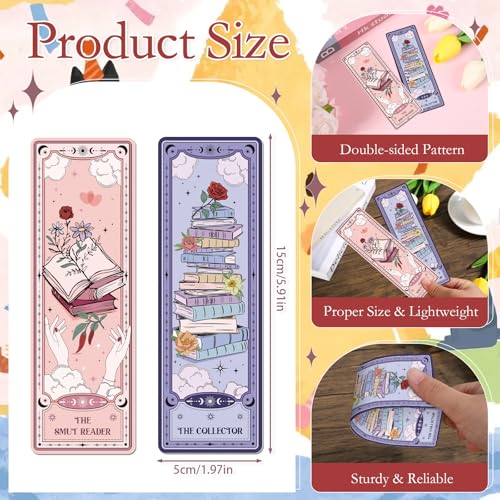 100 Pcs Tarot Bookmarks Dark Romance Book Marks for Book Lovers - color: Book Lovers