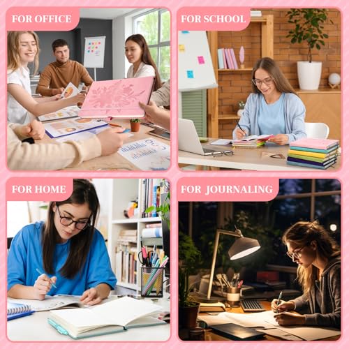 Yaomiao 12 Pcs International Womens Day Gifts for Women Bulk A5 Leather Journals and Pens with Springtime Flowers and Bible Verse Small Inspirational Prayer Gifts for Church Office School Supplies