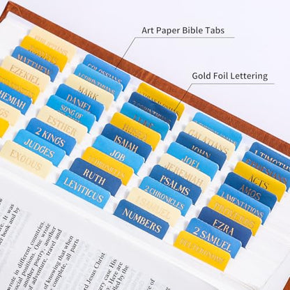 Laminated Bible Tabs for Women Men, Starry Night, with Alignment Ruler - style: Gold Foil Starry Night