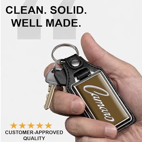 Brotherhood Car Key Chain for Camaro - Classic Models Keychain - color: Dark Brown - 69 Script
