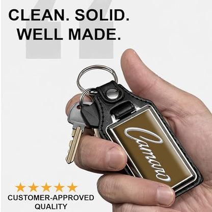 Brotherhood Car Key Chain for Camaro - Classic Models Keychain - color: Dark Brown - 69 Script