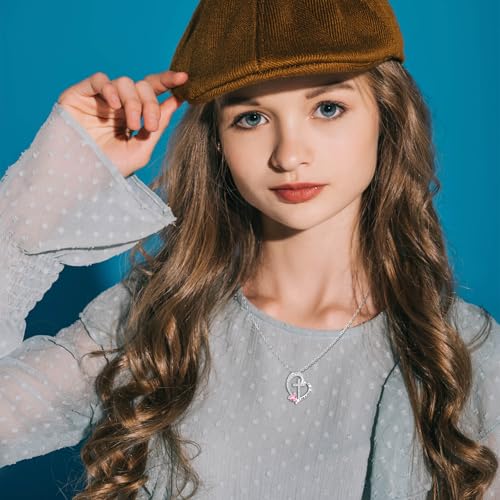 MANBU Sterling Silver Cross I am a Child of God Necklace for Girls - style: 10-October