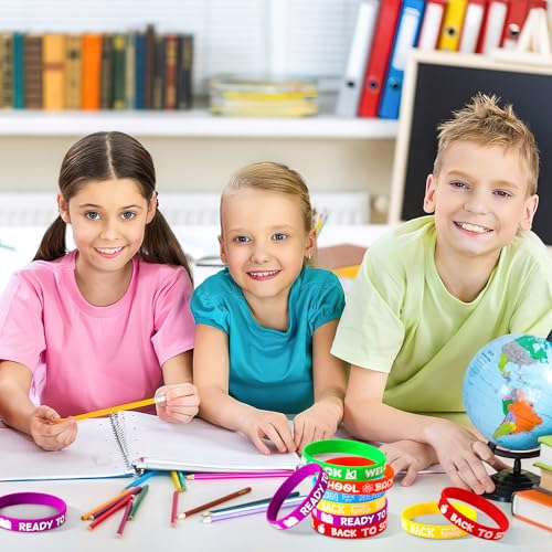 JUNEBRUSHS 42pcs Back to School Bracelets First Day of School Gifts - style: Back to School Style