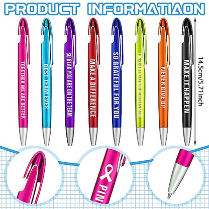 Lincia 100 Pcs Employee Appreciation Ballpoint Pen, Medium Point, Black Ink - style: Employee Appreciation