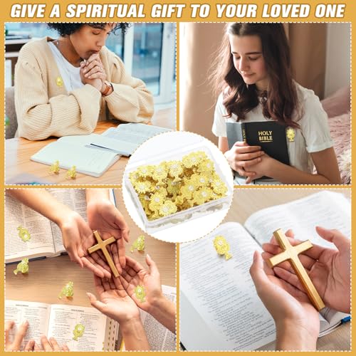 Hoteam 50 Pcs First Communion Enamel Lapel Pins Bulk Chalice with Grapes and Wheat Gold Plated Religious Pins Gifts for First Holy Communion Catholic Baptism Christian Memorial Favors - style: Classic Style