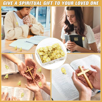 Hoteam 50 Pcs First Communion Enamel Lapel Pins Bulk Chalice with Grapes and Wheat Gold Plated Religious Pins Gifts for First Holy Communion Catholic Baptism Christian Memorial Favors - style: Classic Style