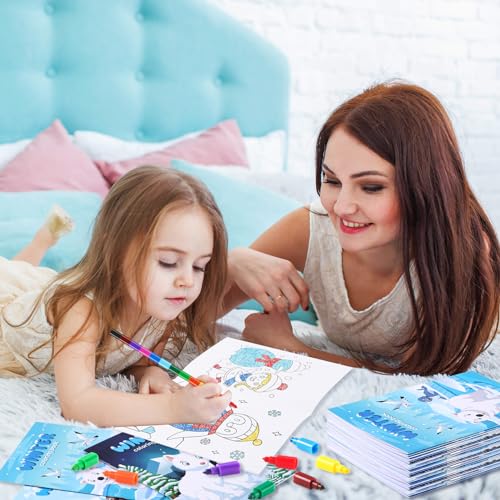 BenLouis 60Pcs Winter Mini Coloring Books Bulk for Kids Party Favors - style: Winter