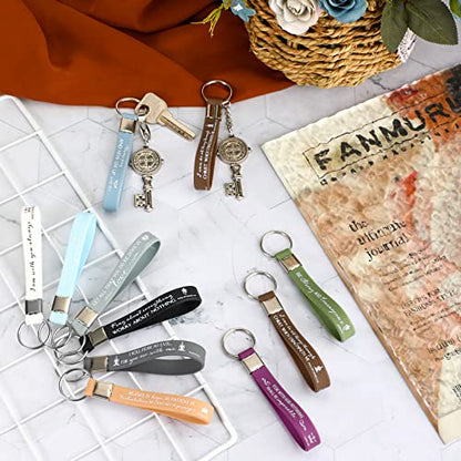 100 Pcs Christian Keychain Gift Bulk Religious Keyring - color: Fresh Color