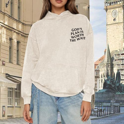 Christian Graphic Hoodies for Women God Bible Verse Oversized Hoodie Religious Letter Print Acid Wash Sweatshirts - color: Apricot, size: Small