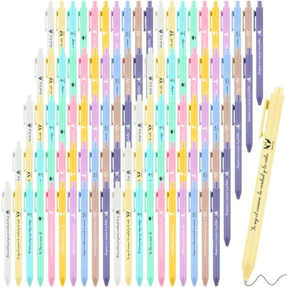 Sayglossy 100 Pcs Christian Spanish Ballpoint Pen Relgious Gift, Classic - color: Classic