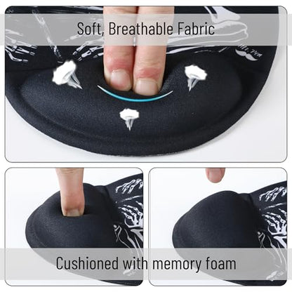 Mr. Pen- Ergonomic Mouse Pad with Wrist Rest, Grim Reader Design - color: Grim Reader