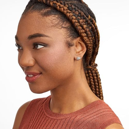 MORGAN & PAIGE Silver Rhodium 14k Rose 18k Yellow Gold Plated Angel Studs - color: Oxidized Silver