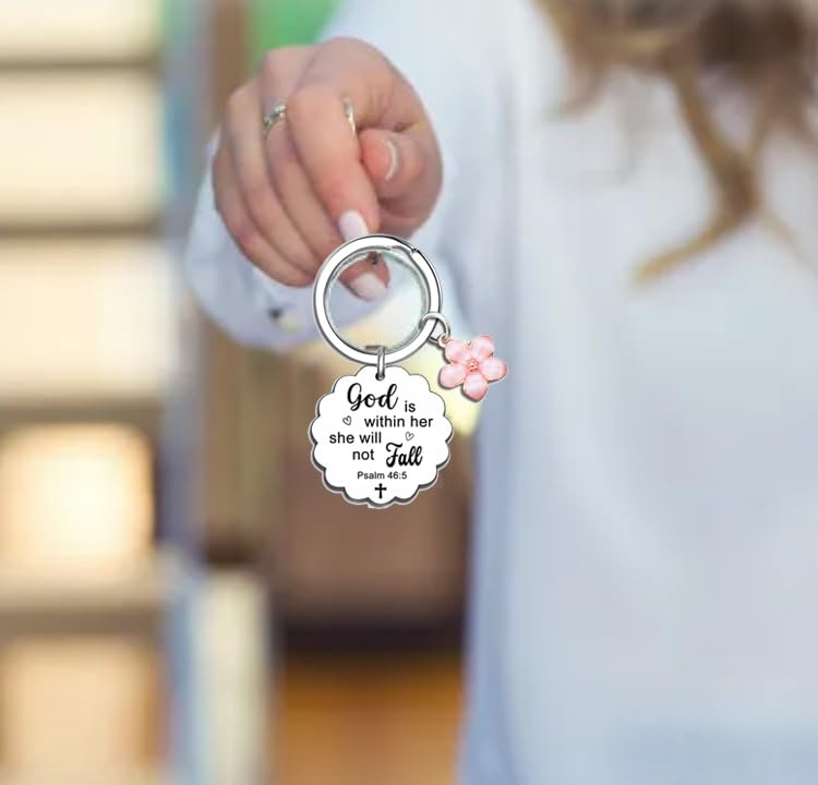 Christian Gifts for Women Bible Verse Christian Keychain Inspirational Spiritual Religious Faith Gifts Stuff Accessories Cute Cross Keychain