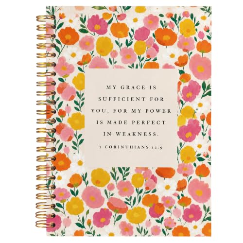 Floral Christian Bible Verse Notebook for Women 5.5x8.3 - color: Floral Christian