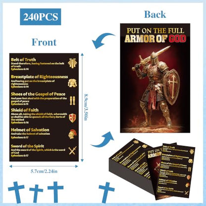 Armor of God Gospel Tracts, Christian Bible Verse Cards for Evangelism - color: Armor of God