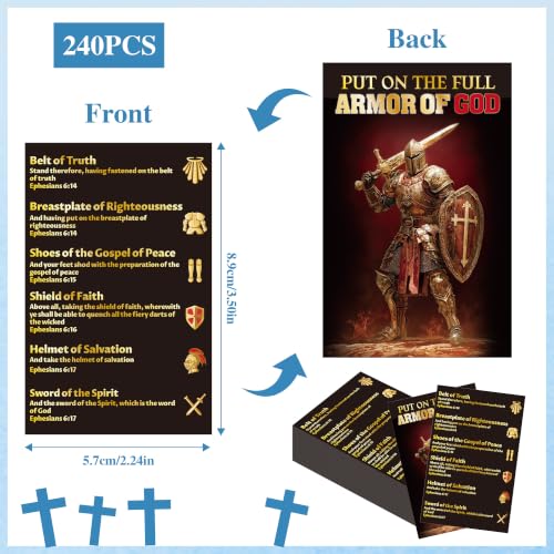 Armor of God Gospel Tracts, Christian Bible Verse Cards for Evangelism - color: Armor of God