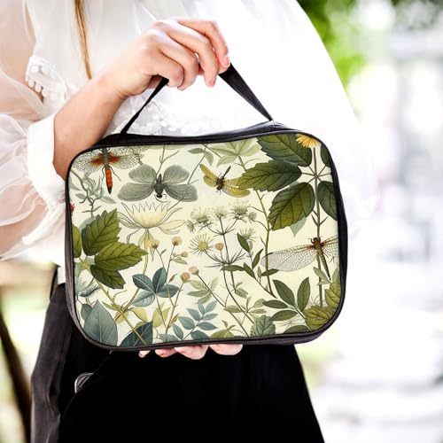 Bible Cover for Women Kids, Bible Carrying Case Church Bag Bible Protective with Zippered Back Pocket, Gift for Adults Lady Women Men, Flowers and Leaves - color: Flowers and Leaves