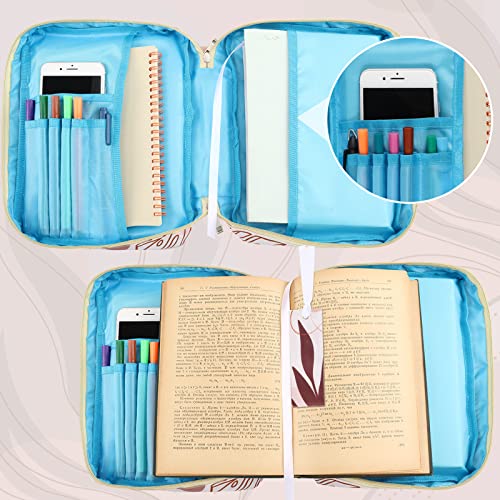 Laumoi Bible Cover Case for Women 10'' Leaf Bible Holder Case Large Religious Carrying Bag for Women Study Christian Book Gift (Boho Style) - style: Boho Style