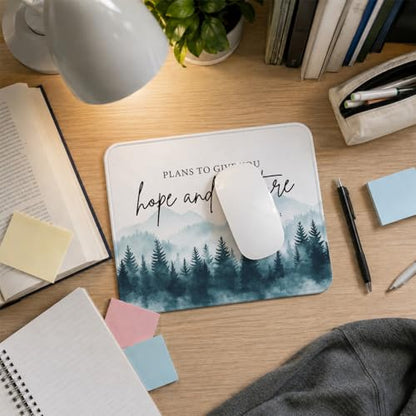 QIYUHOY Inspirational Christian Mouse Pad, 9.5x7.9 Inch - color: plans to give you