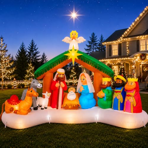 Toiyjofe 12FT Christmas Nativity Scene Inflatable with Jesus, Mary & Joseph - color: Jesus