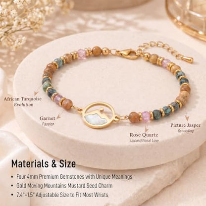 Gold Mustard Seed Bracelet for Teen Girls and Women, Faith Can Move Mountains Christian Jewelry, Inspirational Religious Gift for Her - color: Daughter in Law