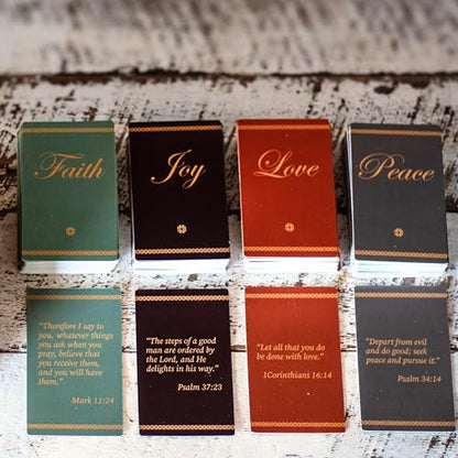 Bible Verse Box, 200 NKJV Scripture and Prayer Cards, Christian Faith Gift