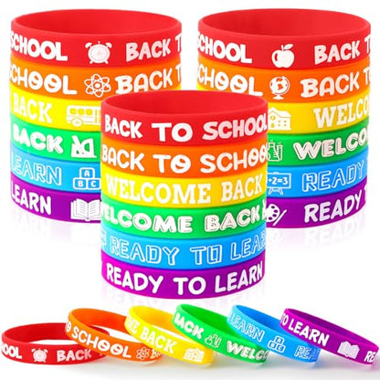 JUNEBRUSHS 42pcs Back to School Bracelets First Day of School Gifts - style: Back to School Style