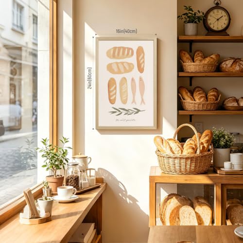 Dynazo Wood Framed Christian Kitchen Wall Art, Biblical Bread and Fish Wall Decor, He Will Provide Scripture Poster Print, Inspirational Religious Faith Artwork for Dining Room Church 12x16 Inch - color: Fish, size: 16"L x 12"W