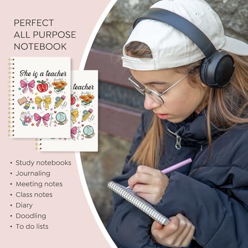 VONTP Christian Teacher Spiral Notebook Journal, 5.5x8.3 Inch - color: 007-teacher
