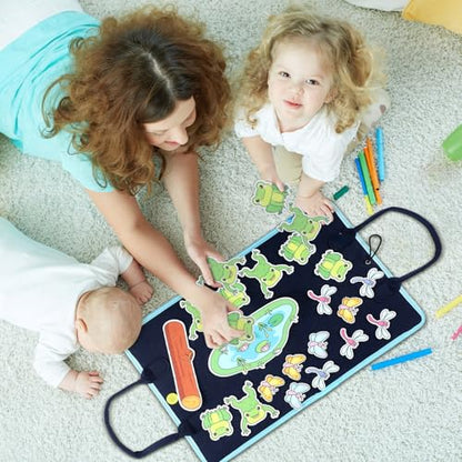 SmoothNovelty 12 Pack Flannel Felt Board Stories Set with a Foldable Board for Preschool Activities Boys Girls(Nursery Rhymes) - style: Nursery Rhymes