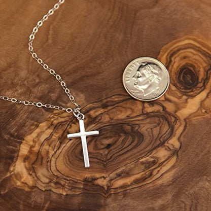 EFYTAL Confirmation Gifts for Teen, 925 Sterling Silver Cross Necklace for Women, Religious Gifts for Women - style: Faith