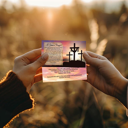200 Pcs Sinner’s Prayer Cards Bulk, Christian Bible Tract Salvation Cards, Double-Sided Gospel Scripture Cards, Religious Pocket Cards for Witnessing, Ministry, Church Outreach, Gifts