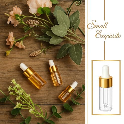 Mini Glass Dropper Bottle for Essential Oil,5ml 10pcs - style: 5ml
